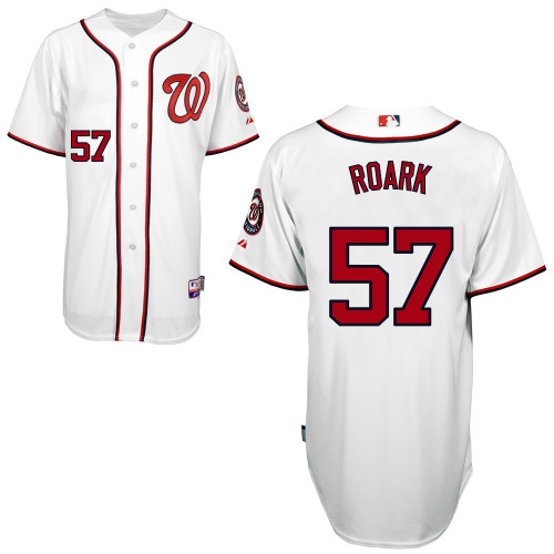 Tanner Roark #57 Youth Baseball Jersey-Washington Nationals Authentic Home White Cool Base MLB Jersey